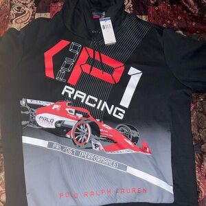 Polo Ralph Lauren Double Knit F-1P-1 Polo Racing Formula 1 Black Pullover Hoodie